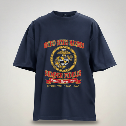 Custom USMC Sergeant 0311 Military Heritage Tee