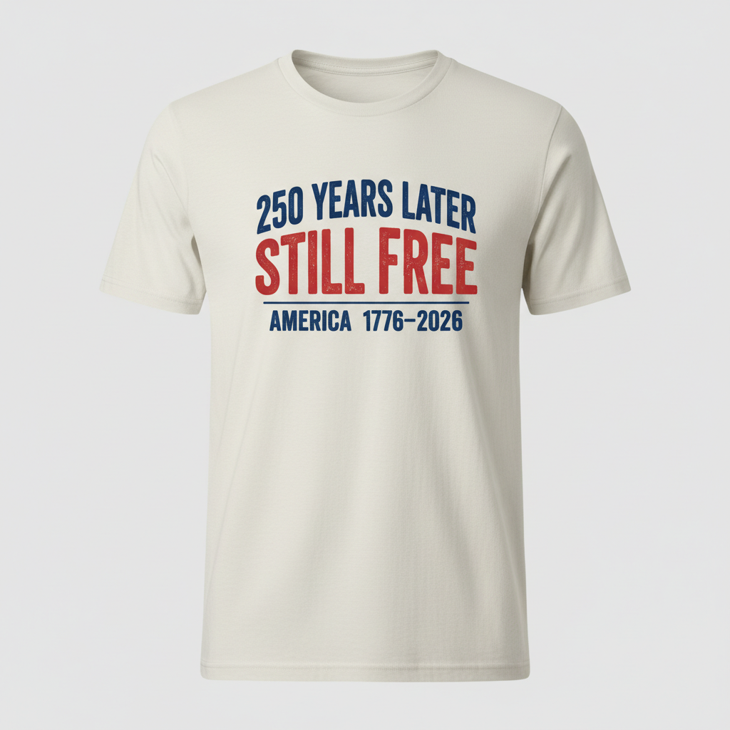250 Years Later, Still Free — America 1776–2026 T-Shirt