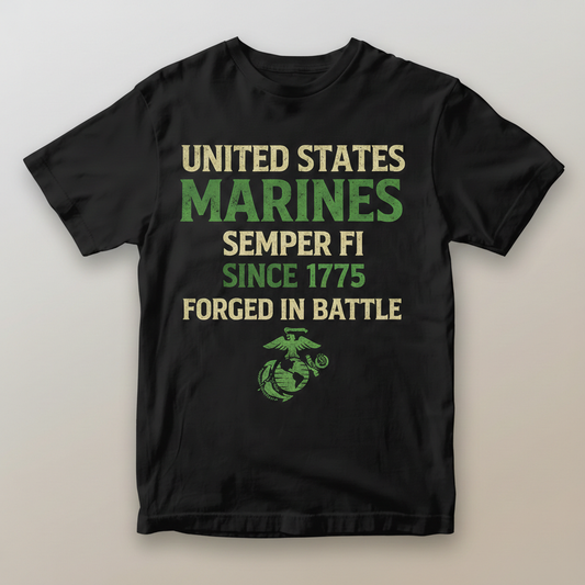 USMC "Semper Fi" Since 1775 Forged In Battle Tee