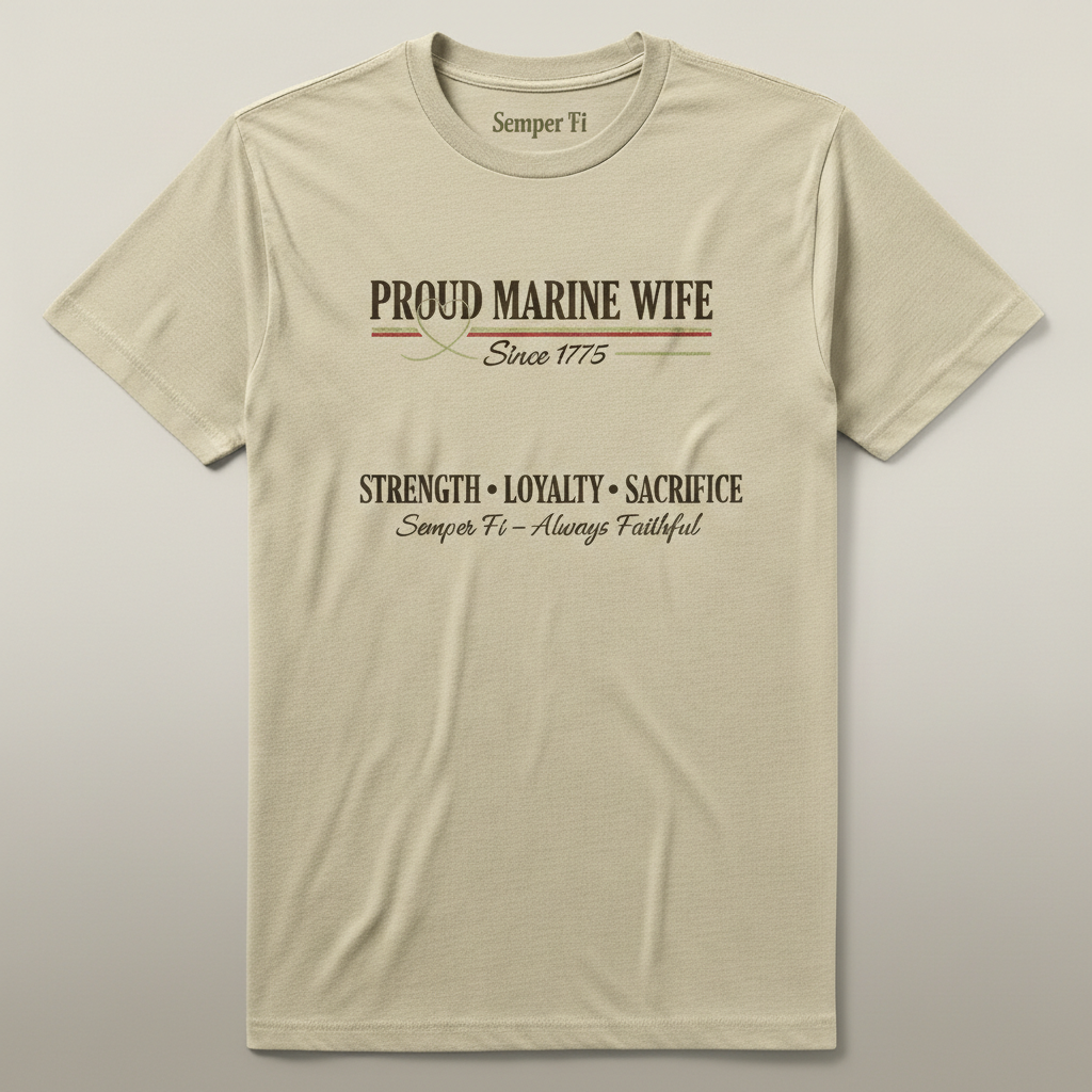 Proud Marine Wife "Since 1775" Strength & Loyalty Tee