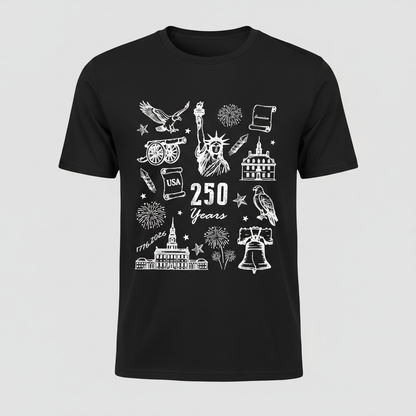 America 250 – Liberty Icons Collage T-Shirt