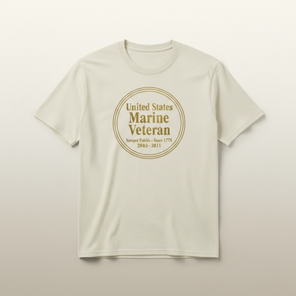 USMC Veteran Shirt 2003-2011 Service Era - Proud Marine Corps Veteran Tee