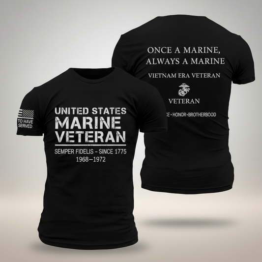 "Semper Fidelis" USMC Vietnam Era Veteran Tribute Tee