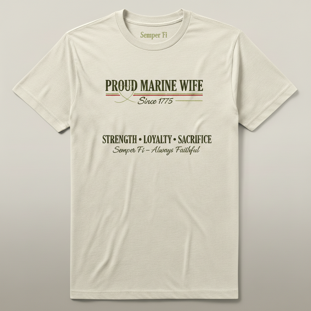 Proud Marine Wife "Since 1775" Strength & Loyalty Tee