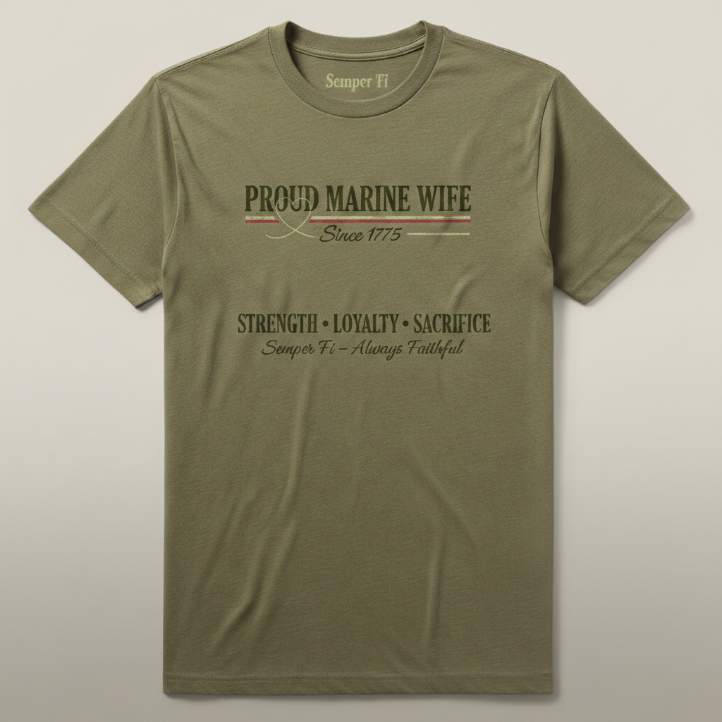Proud Marine Wife "Since 1775" Strength & Loyalty Tee