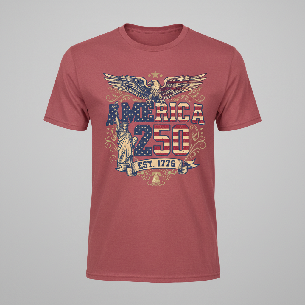 America 250 – Liberty & Eagle Crest T-Shirt