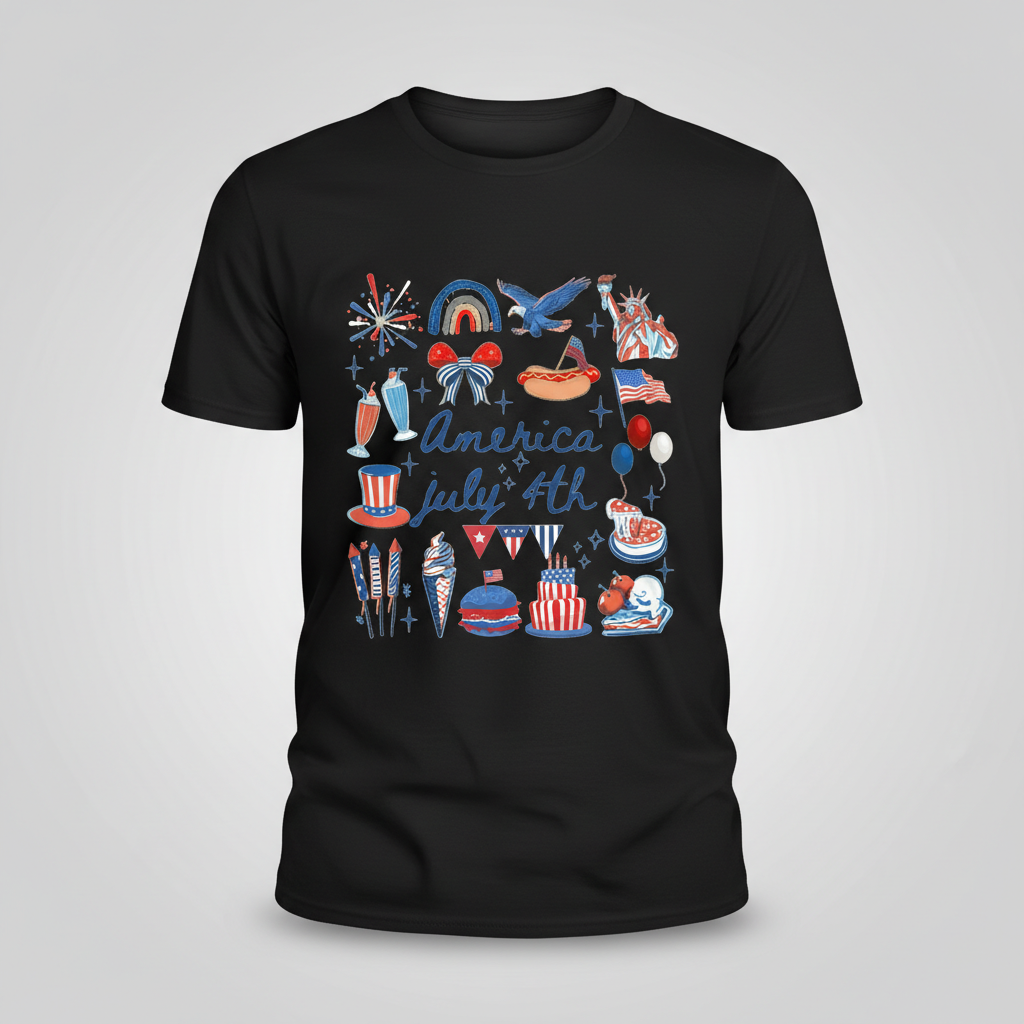 America 250 – July 4th Celebration Icons T-Shirt