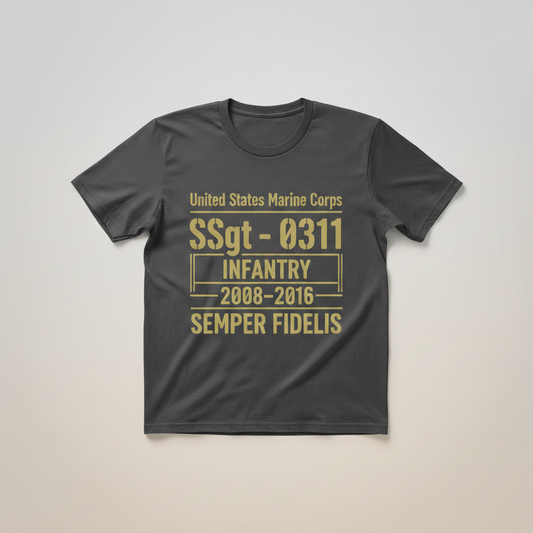 United States Marine Corps Staff Sergeant 0311 Infantry Veteran Shirt