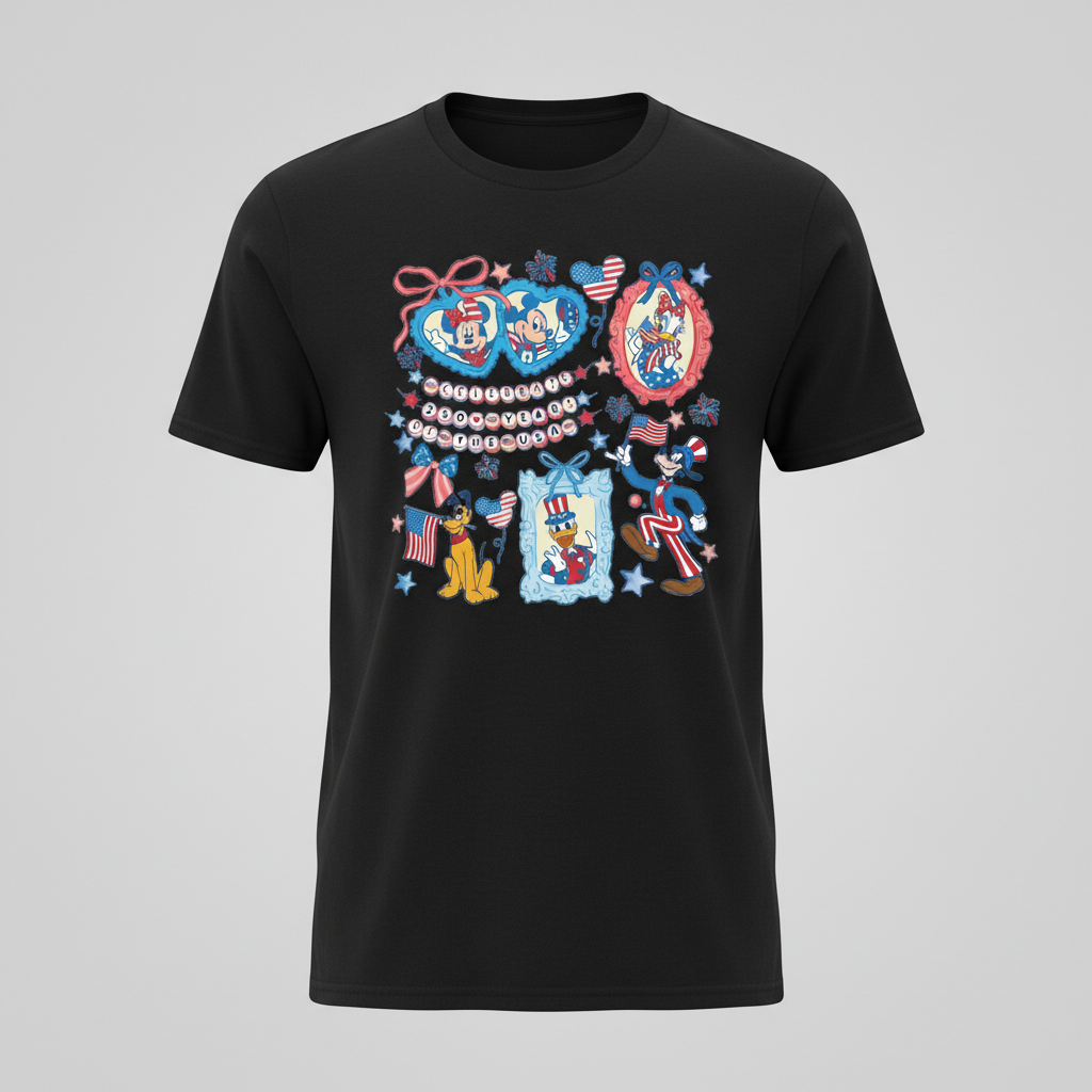 America 250 – Patriotic Cartoon Celebration T-Shirt