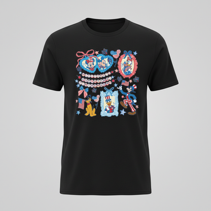 America 250 – Patriotic Cartoon Celebration T-Shirt