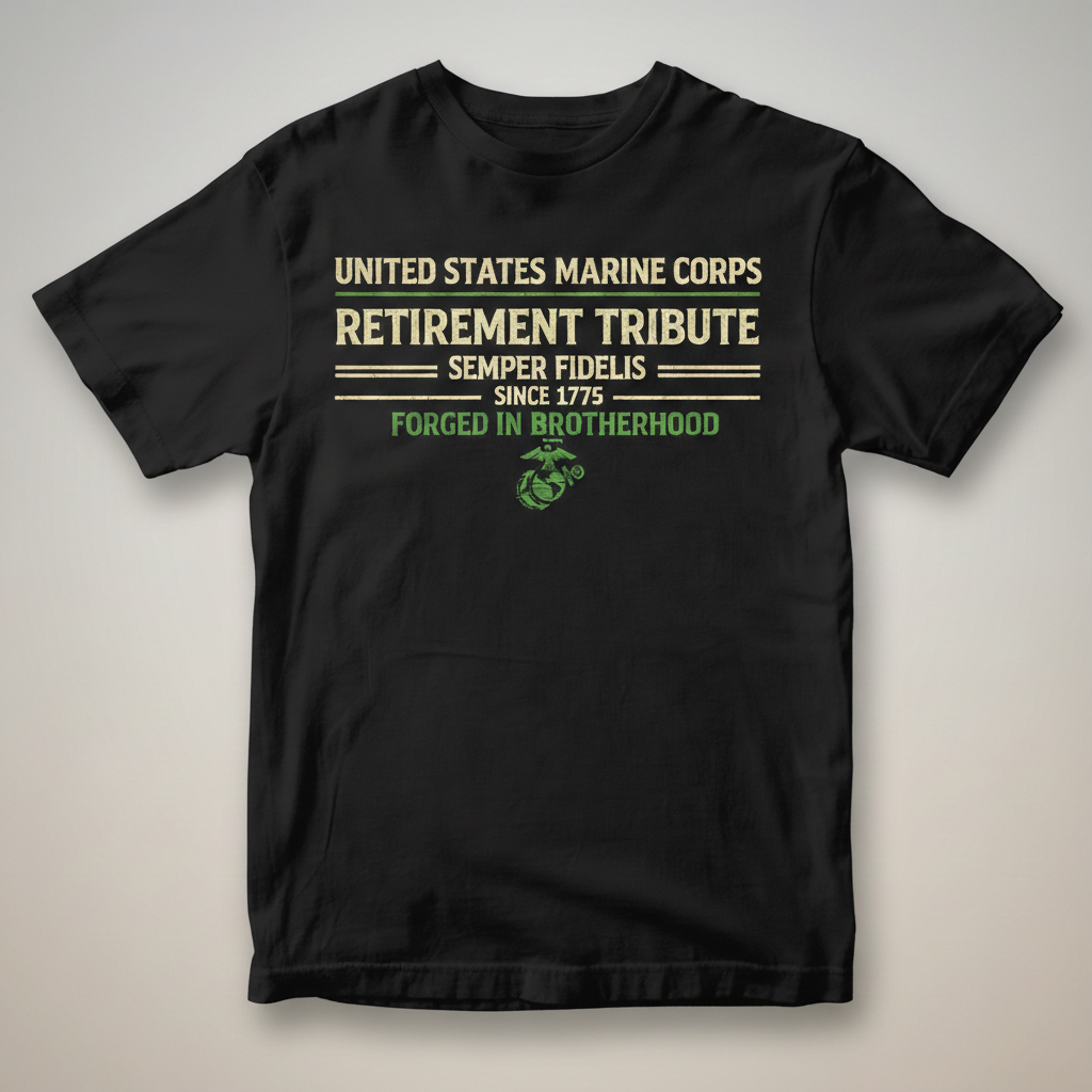 USMC "Retirement Tribute" Forged In Brotherhood Tee