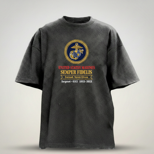Personalized Marine Corps Years of Service Tee