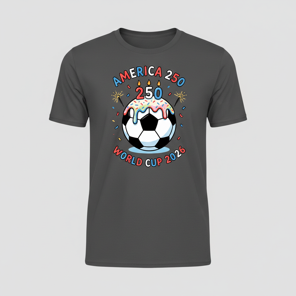 America 250th Birthday Celebration Soccer T-Shirt