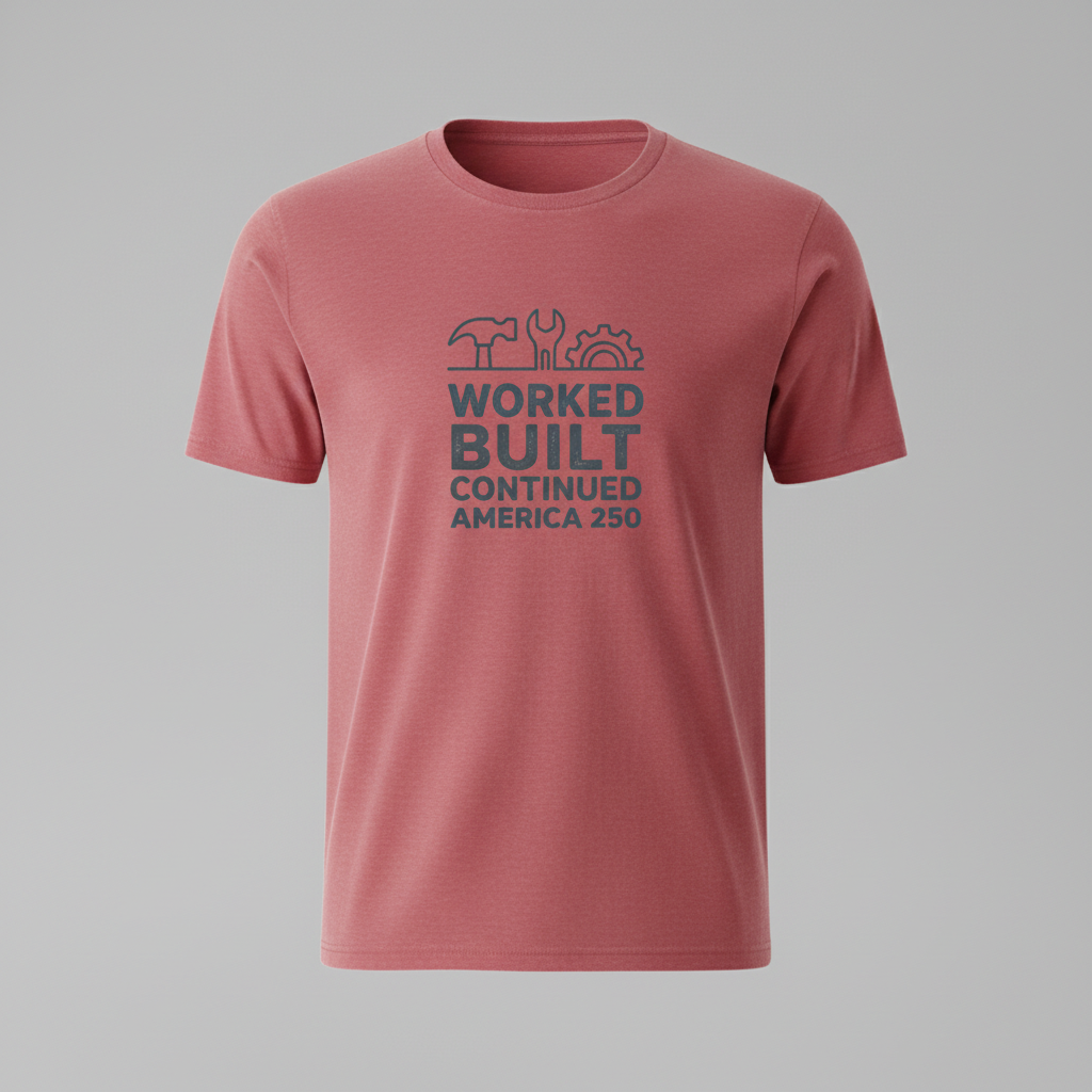 Hands That Built Tomorrow — America 250 Workline Tee