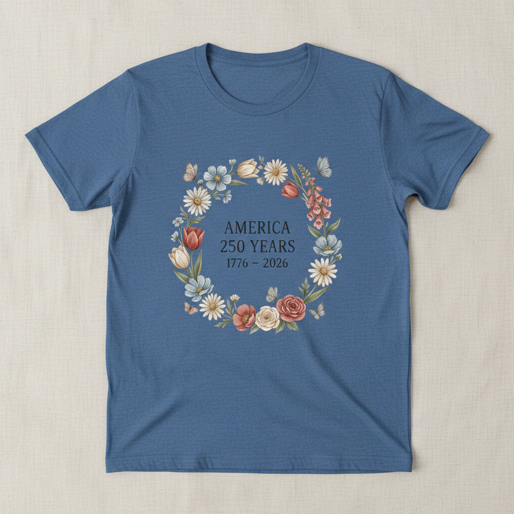 Blossoms of Liberty — America 250 Heritage Tee