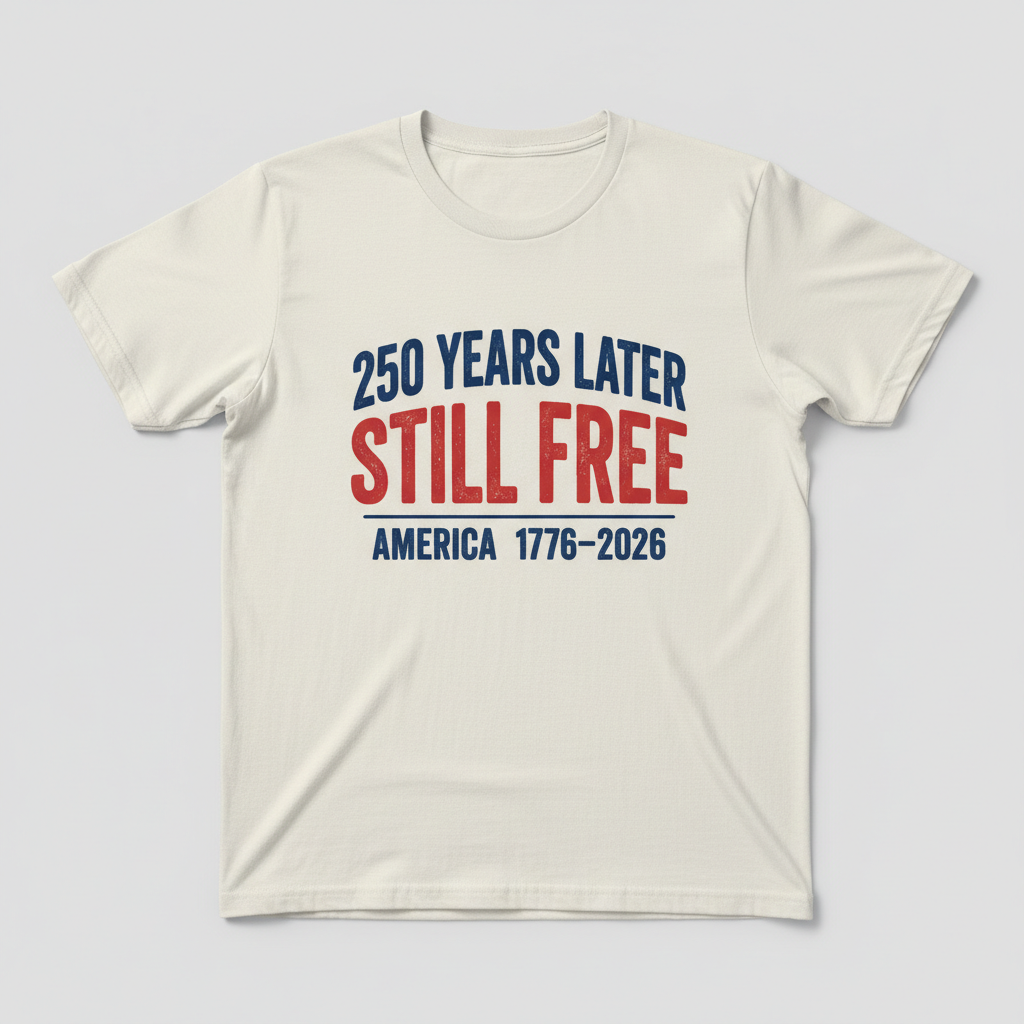 250 Years Later, Still Free — America 1776–2026 T-Shirt