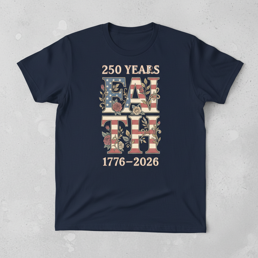 Floral Faith — America 250 Heritage Tee