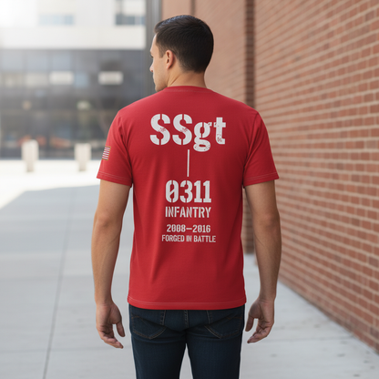 "Semper Fidelis" USMC SSgt 0311 Infantry Custom Combat Veteran Tee