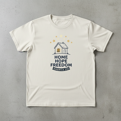 Home, Hope, Freedom — America 250 Tee