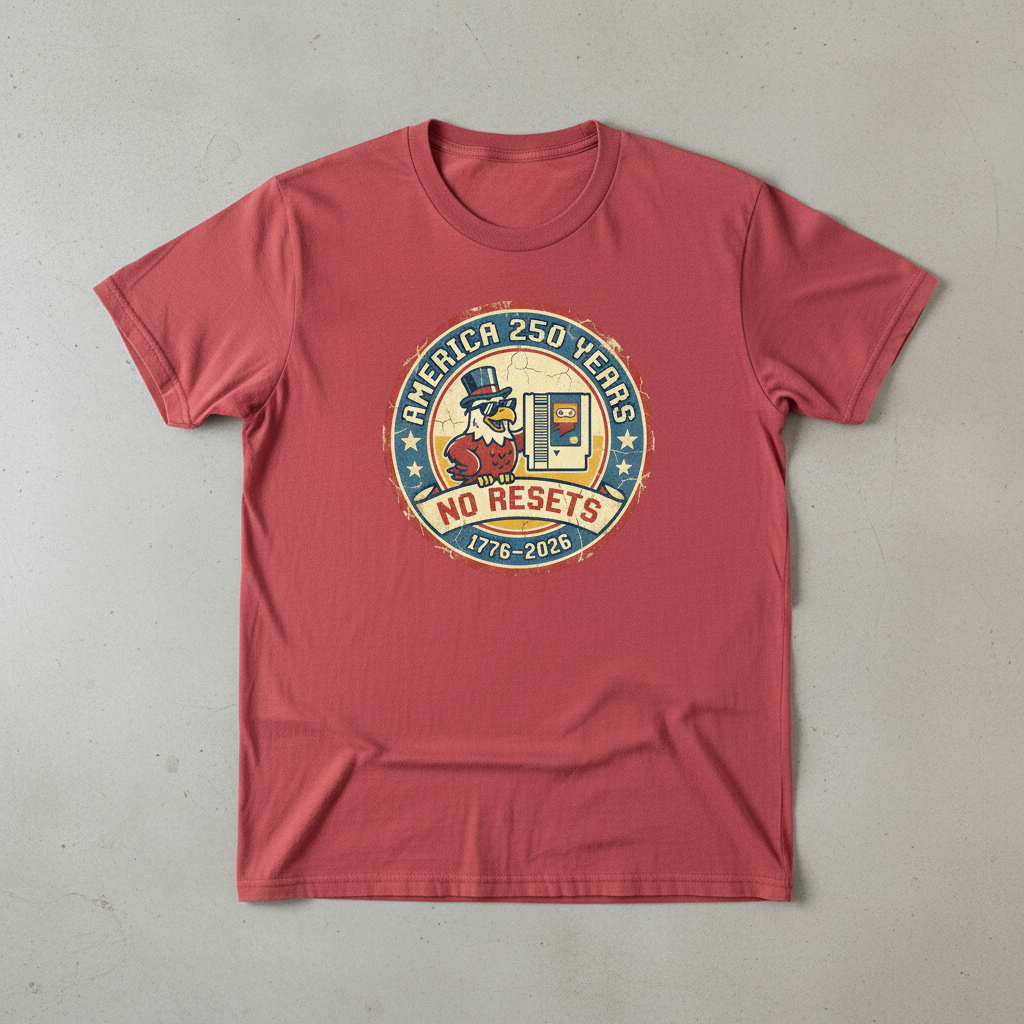 America 250 Years No Resets – One Nation, One Timeline, No Second Chances Since 1776 T-Shirt