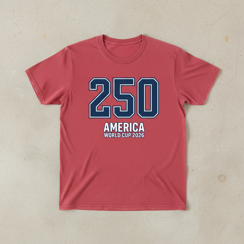 America 250 Varsity Number Tee – World Cup 2026 Special Edition