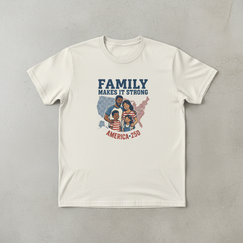 Family Makes It Strong — A Commemorative America 250 Heritage Tee