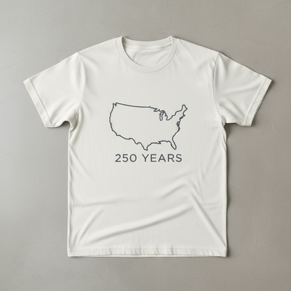 Minimalist Map — America 250 Heritage Tee