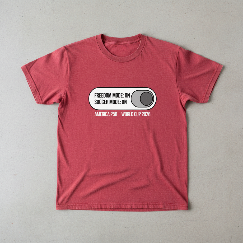 Freedom & Soccer Mode ON — America 250 World Cup Edition T-Shirt