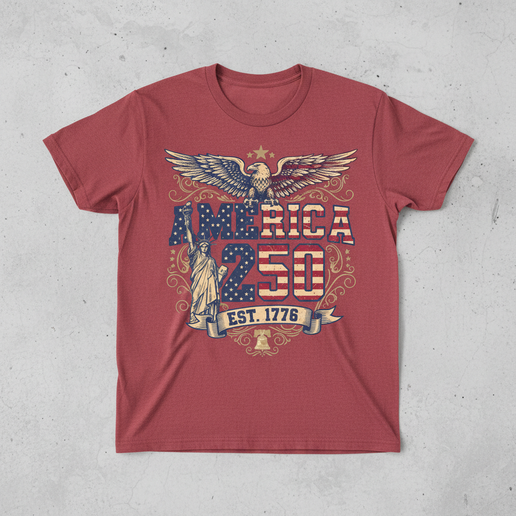 America 250 – Liberty & Eagle Crest T-Shirt