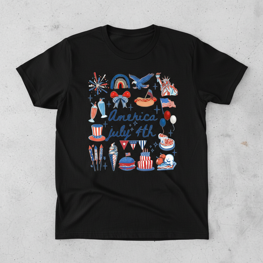 America 250 – July 4th Celebration Icons T-Shirt
