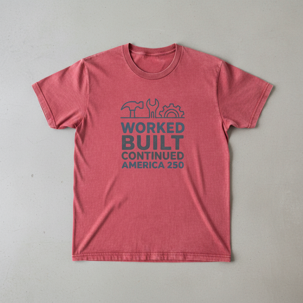 Hands That Built Tomorrow — America 250 Workline Tee