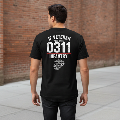 USMC "Semper Fidelis" SSgt 0311 Infantry Combat Veteran Tee