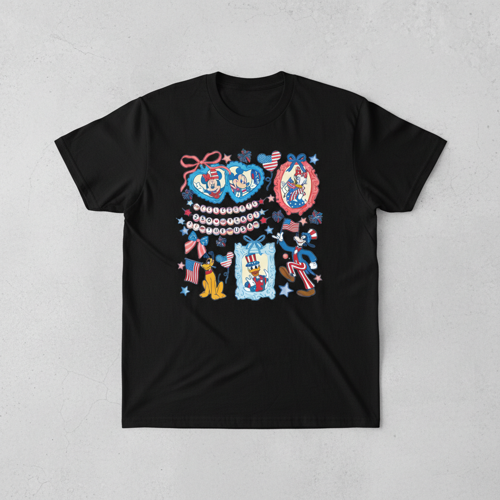 America 250 – Patriotic Cartoon Celebration T-Shirt