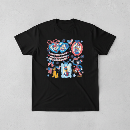 America 250 – Patriotic Cartoon Celebration T-Shirt