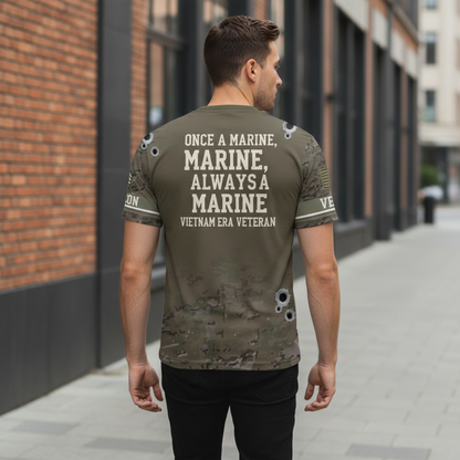 "Semper Fidelis" USMC Vietnam Era Veteran Camo Tribute Tee