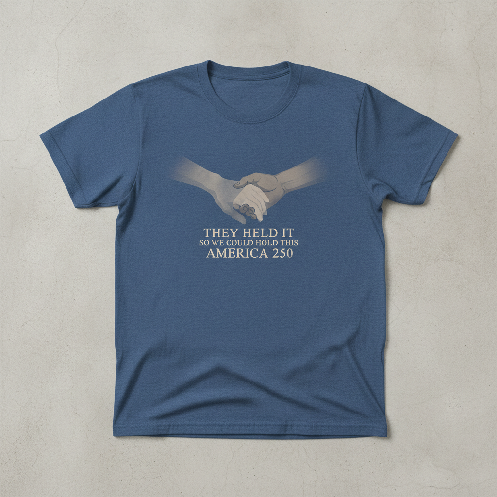 Holding the Future — America 250 Heritage Tee
