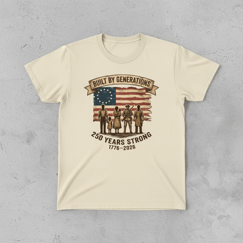 Built by Generations — America 250 Heritage Tee