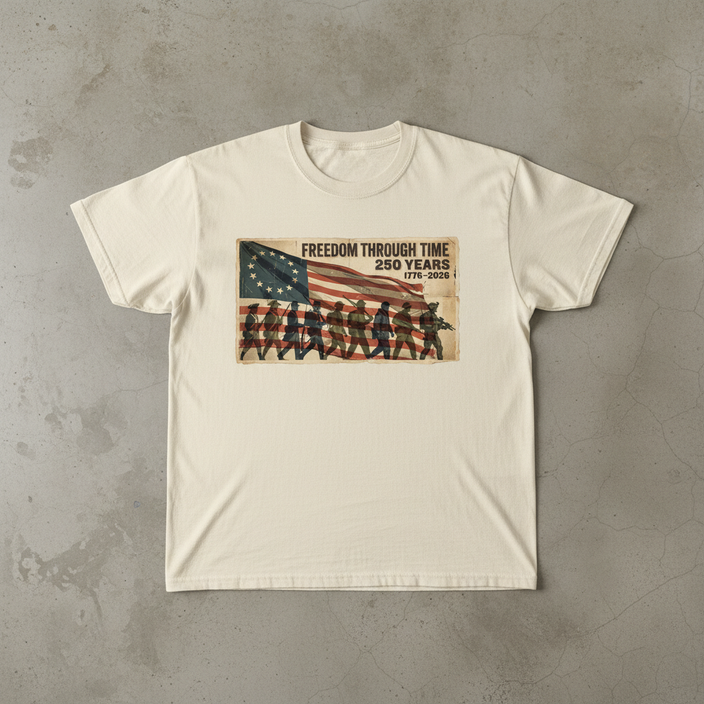 Freedom Through Time — America 250 Heritage Tee