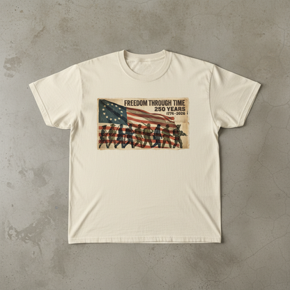 Freedom Through Time — America 250 Heritage Tee