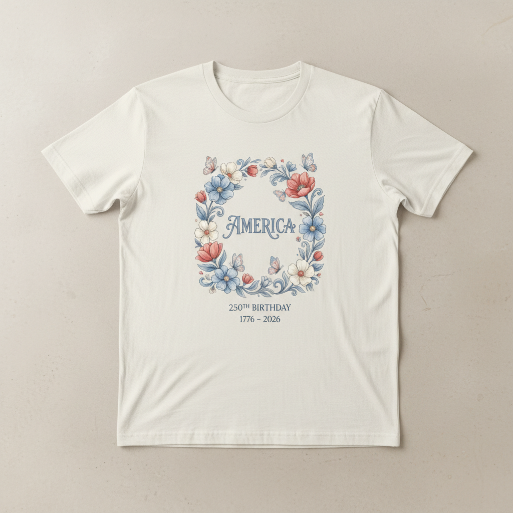Floral Celebration — America 250 Heritage Tee