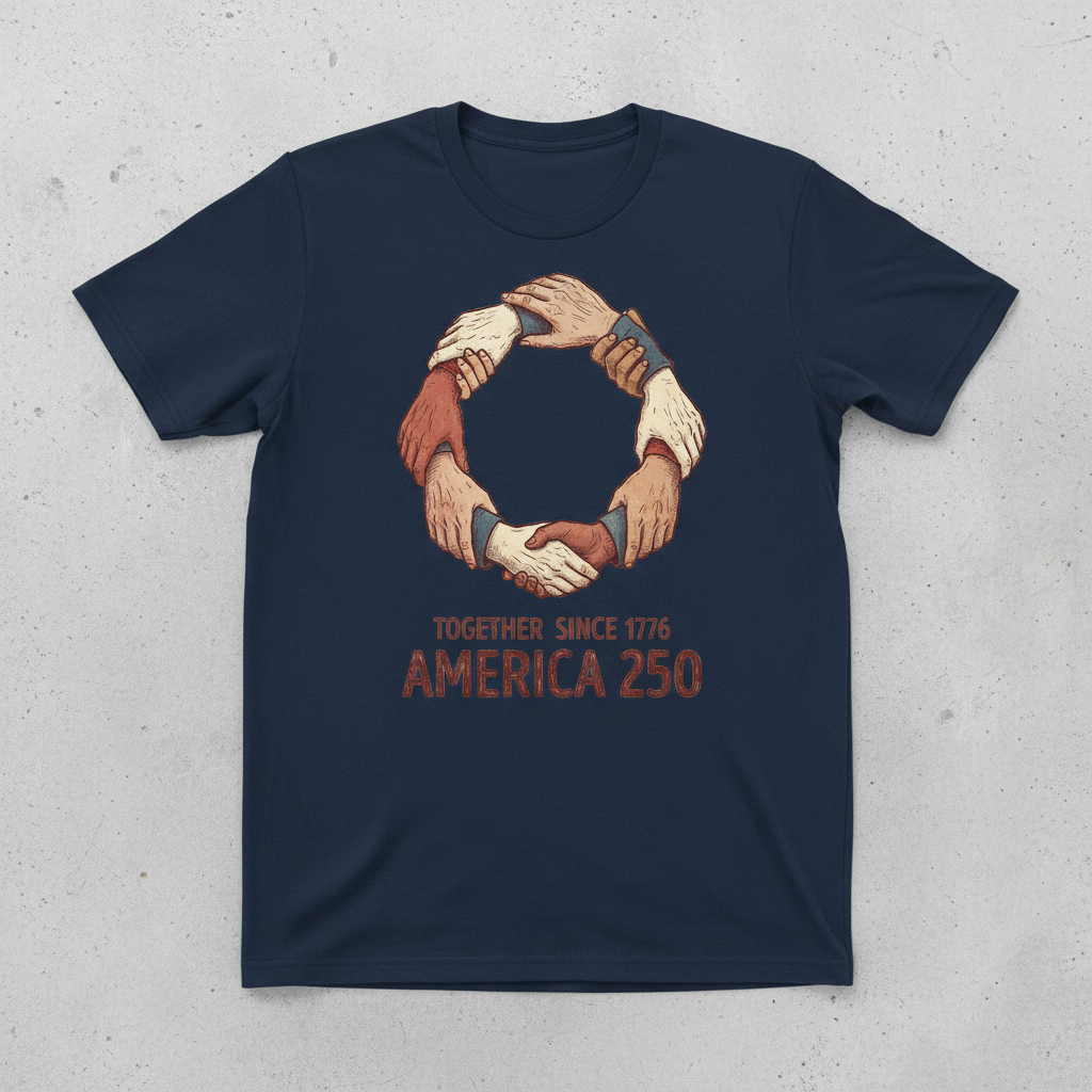 Together Since 1776 – America 250 United Hands of Freedom T-Shirt