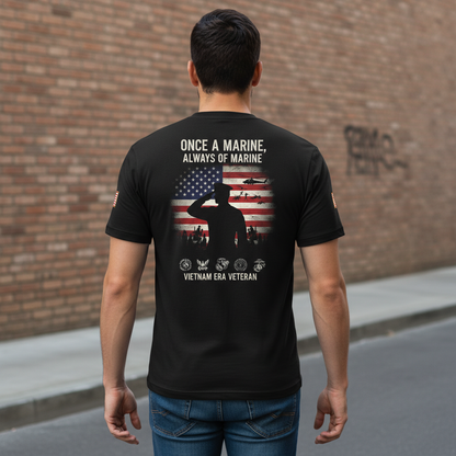 "Once a Marine, Always a Marine" Vietnam Veteran Salute Tee