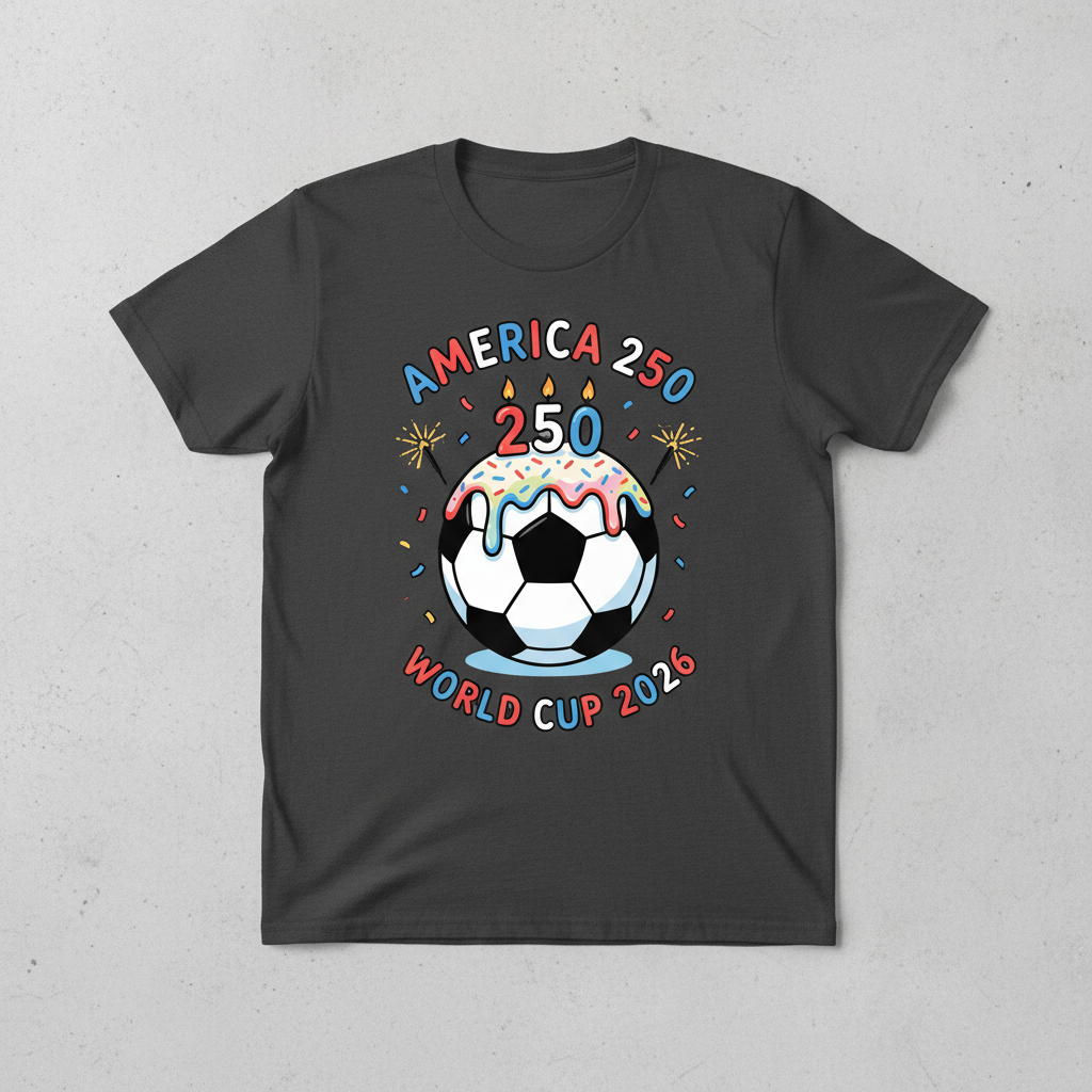 America 250th Birthday Celebration Soccer T-Shirt
