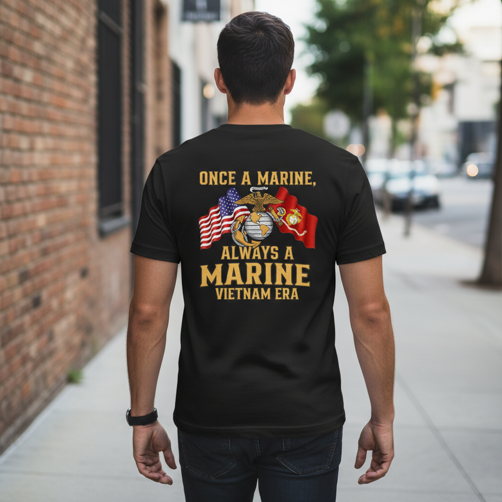 "Once a Marine, Always a Marine" Vietnam Veteran Era Tee