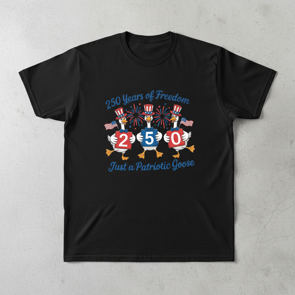 America 250 – Patriotic Goose Parade T-Shirt