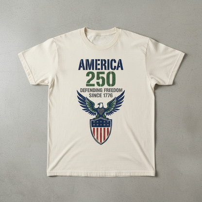 America 250 — Defending Freedom Since 1776 T-Shirt