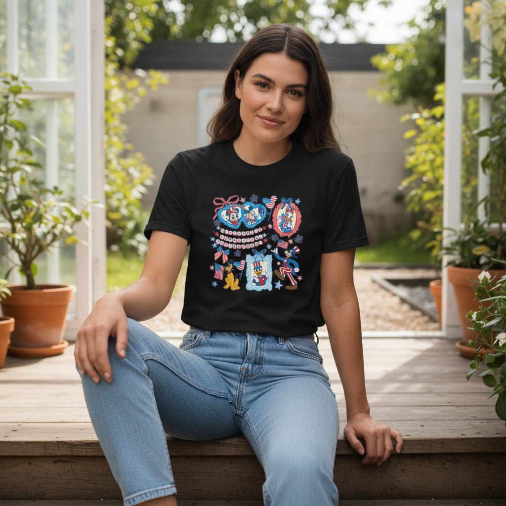 America 250 – Patriotic Cartoon Celebration T-Shirt