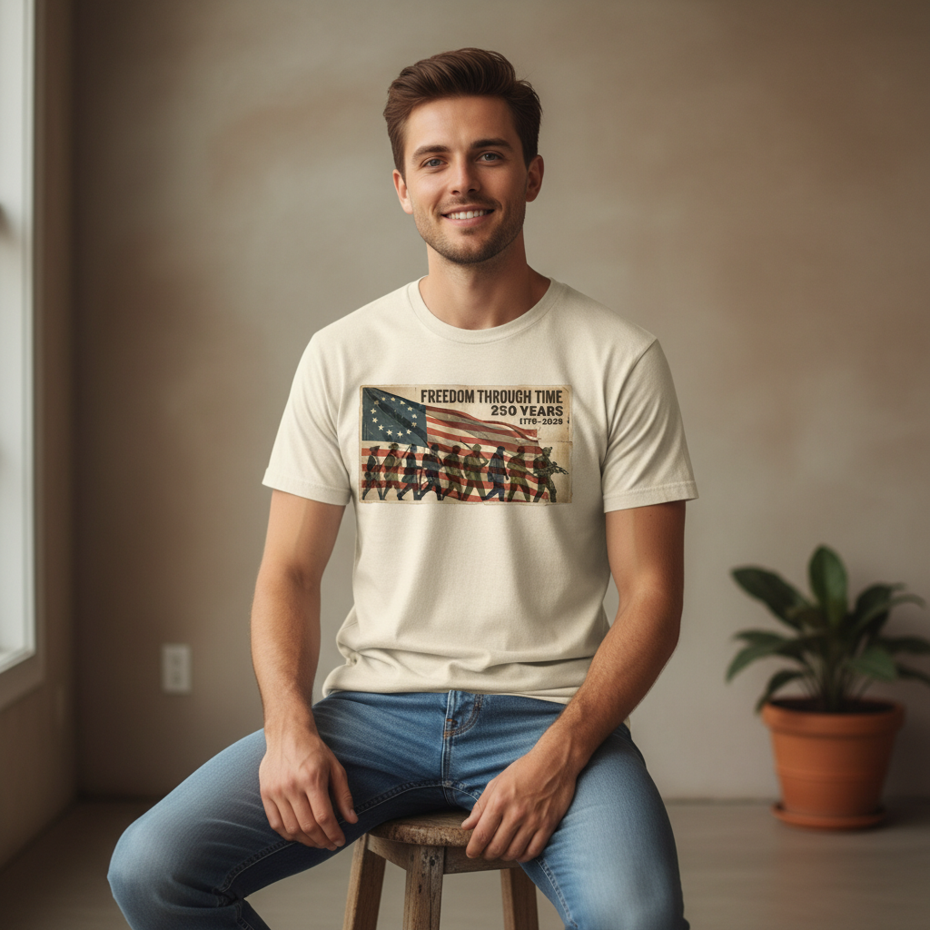 Freedom Through Time — America 250 Heritage Tee