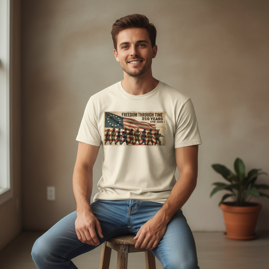 Freedom Through Time — America 250 Heritage Tee