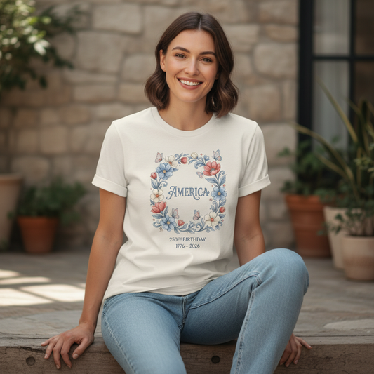 Floral Celebration — America 250 Heritage Tee
